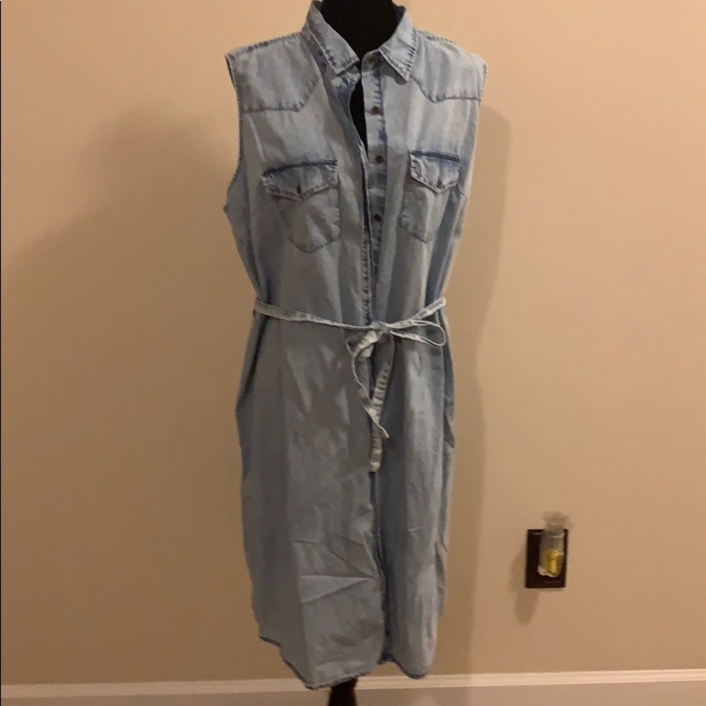 Jean dress with belt
